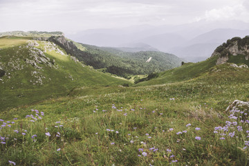 Republic of Adygea / Russia - July 28, 2018: Views on the landscape of the Caucasian Reserve