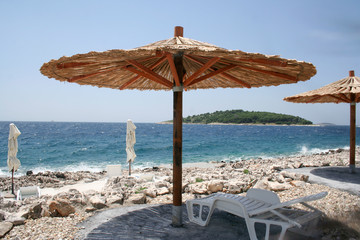 Empty beach in Croatia