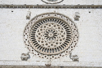 A window rosette made of marble