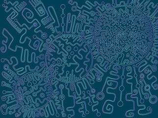 Vintage abstract ornamental background. Doodle decorative element.