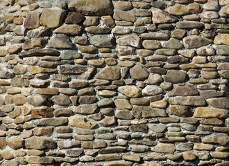 Texture of old rock wall for background.