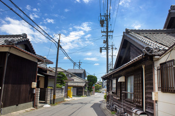 Naklejka premium 古い街並