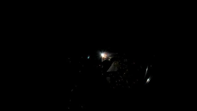 Metal Welding - sparks and flash effect