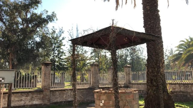 Water well in the yard of the abandoned nun's house