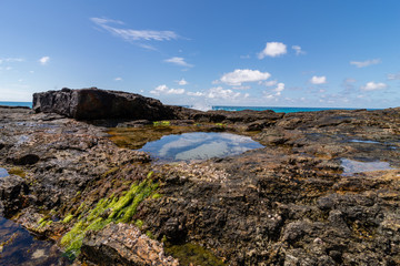Fototapeta na wymiar Rock Pools on Moreton Island in Queensland Australia