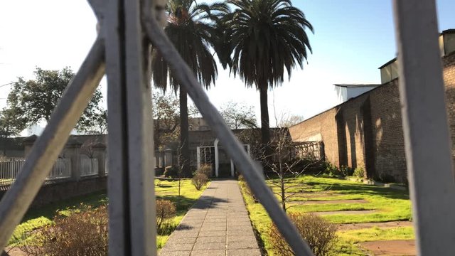 Small cemetery in the courtyard of the asylum f the sisters of the poor located in santiago de chile