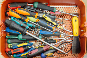 Tools in a tray