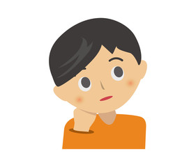 wondering / thinking man illustration