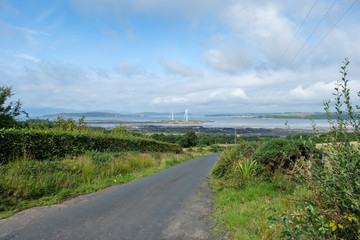 Giant Windturbine Dismantling from a country road.