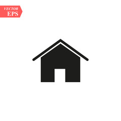 Fototapeta na wymiar Home vector icon. House icon. Estate icon. Minimalist style.