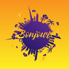 bonjour text illustration © prutamin_C