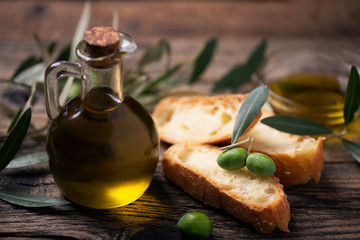 Olive oil and bread