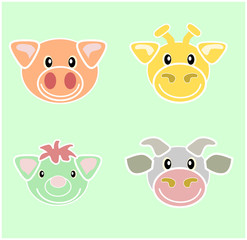 cartoon eps dieren kop