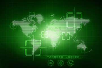 2d illustration world map abstract background