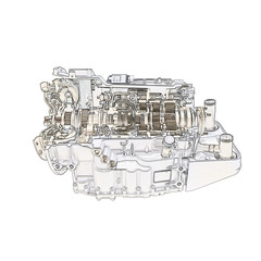 modern Automatic transmission car engine
