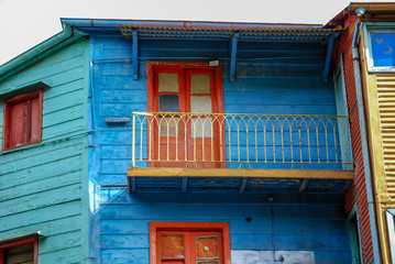 Colorful houses in the Boca neighborhood in Buenos Aires