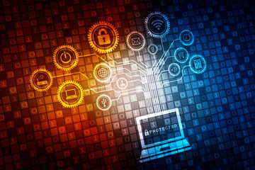 Digital Abstract technology background,2d illustration