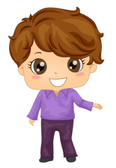 Kid Boy Ballroom Dancer Illustration