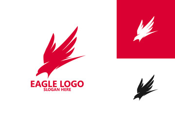 Naklejka premium Eagle Logo Template Design Vector, Emblem, Design Concept, Creative Symbol, Icon