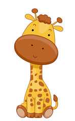 Giraffe Sit Illustration