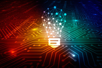 bulb future technology, innovation background, creative idea concept 
