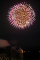 2018年 風早海まつり花火大会（Kazehaya Ocean Festival fireworks display）