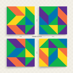 Cover design template for advertising. Abstract colorful geometric design. Pattern can be used as a template for brochure, annual report, magazine, poster, presentation, flyer and banner.