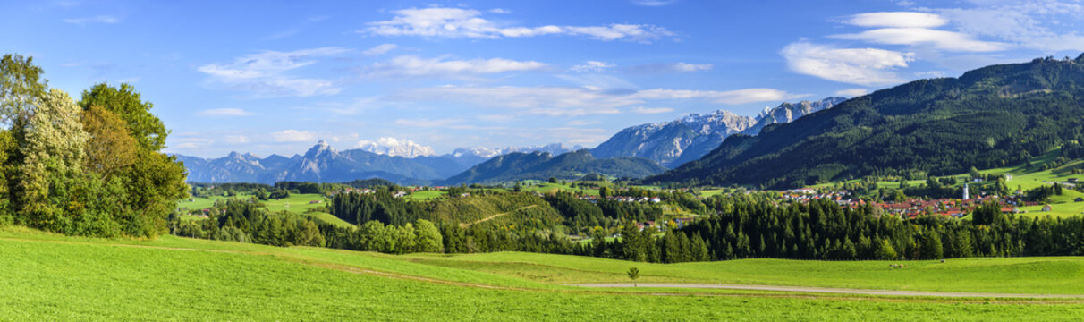 Ausblick auf das Allg&auml;uer Alpenvorland bei Nesselwang