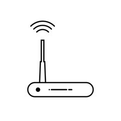 router line icon, outline and solid vector logo