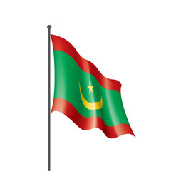 Mauritania flag, vector illustration on a white background