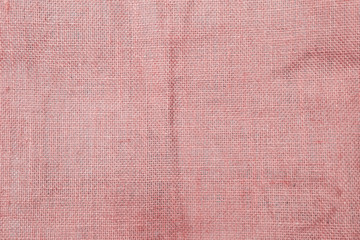 Abstract red hessian fabric texture background