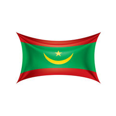 Mauritania flag, vector illustration on a white background