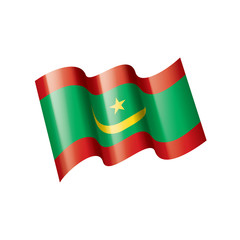 Mauritania flag, vector illustration on a white background