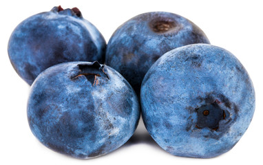 Blueberries isolated on white background. Clipping path