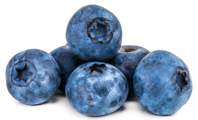Blueberries isolated on white background. Clipping path