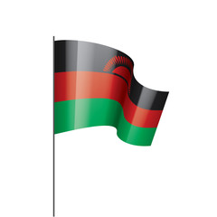 Malawi flag, vector illustration on a white background