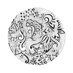 Vector Circle Doodle Pattern