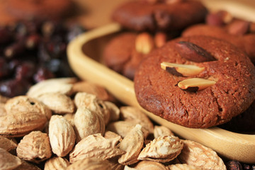 Biscuits and nuts for breakfast