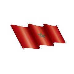 Morocco flag, vector illustration on a white background