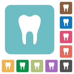 Single tooth rounded square flat icons