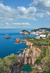 der beliebte Badeort Tossa de Mar an der Costa Brava,Katalonien,Mittelmeer,Spanien