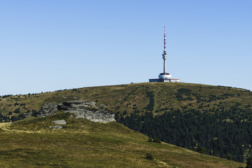 Fototapeta premium Praděd Mountain is the highest mountain in Moravia, Peter's stones are part of the National Nature Reserve Praděd.