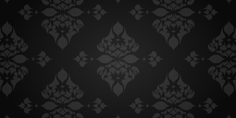 Arabesque, motif floral, arrière plan élégant.