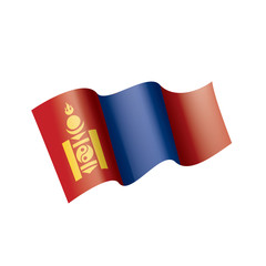 Mongolia flag, vector illustration on a white background