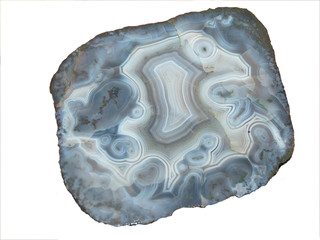 Agate mineral on a white background