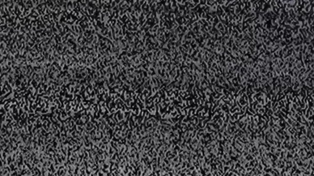 Television static noise and a black screen at the time of channel switching, black, white