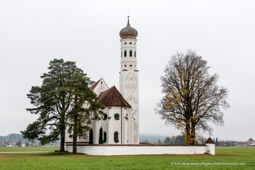 Fototapeta premium St. Coloman, Barockkirche im Ostallgäu