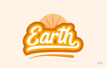 earth orange color word text logo icon