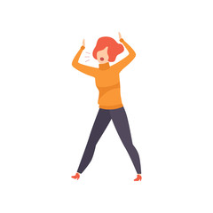 Casually dressed woman shouting in a rage, emotional girl feeling anger vector Illustration on a white background