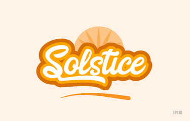solstice orange color word text logo icon